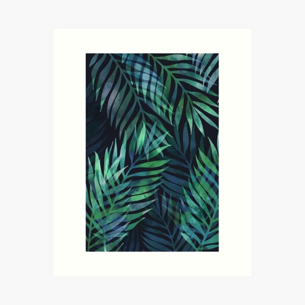 Item preview, Dark green palms leaves pattern designed and sold by MartaOlgaKlara.