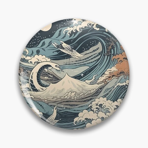 Item preview, The Eternal Waves: A Hokusai & Kuniyoshi Tribute designed and sold by landletsy.