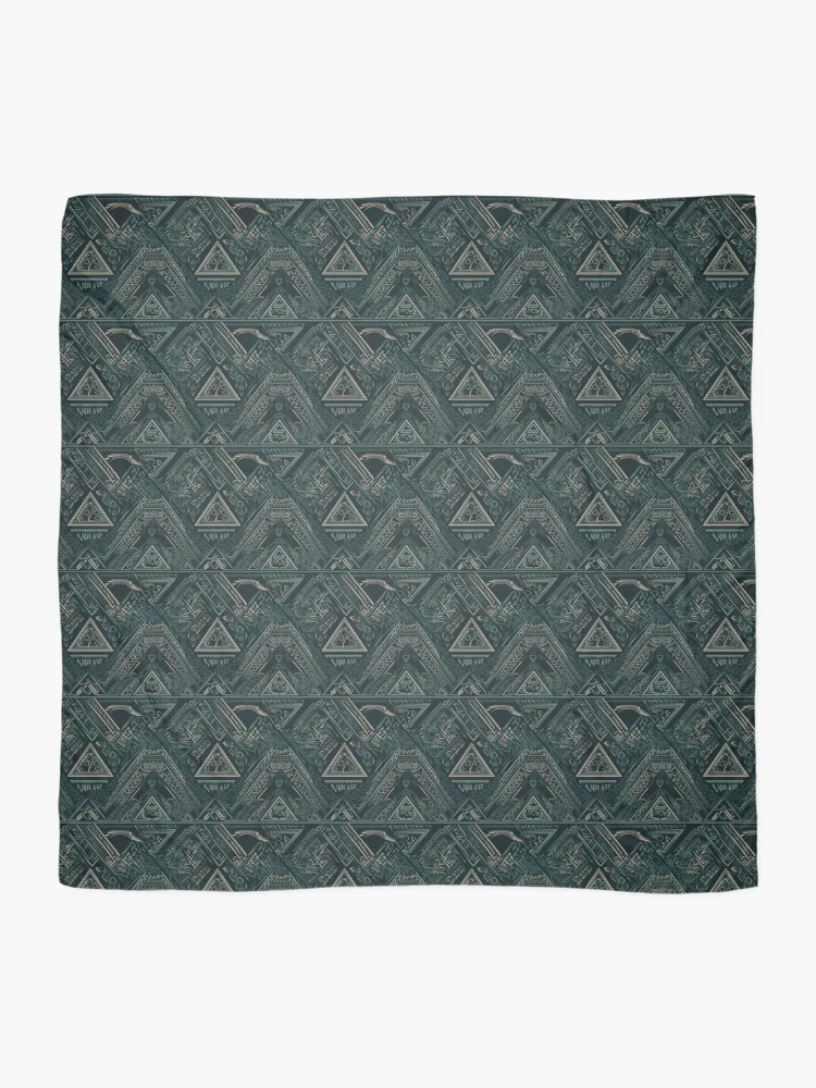 Thumbnail 2 of 3, Scarf, Valknut Rune designed and sold by PixelPatchwork.
