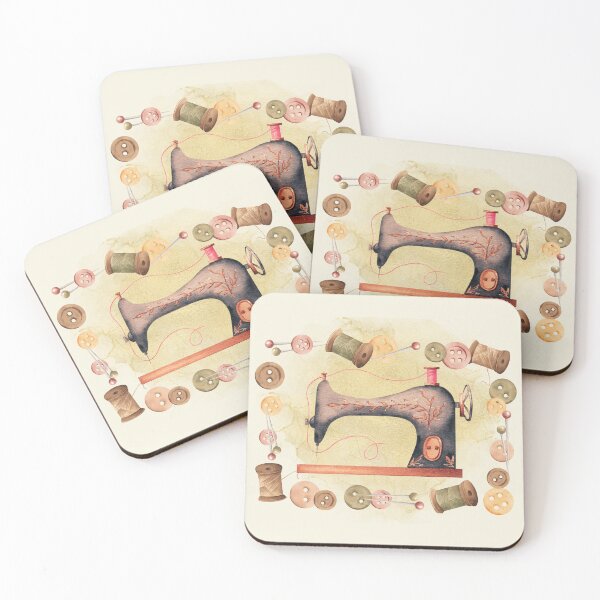 Item preview, Romantic watercolor sewing maching - light background designed and sold by aliveinmiddle.