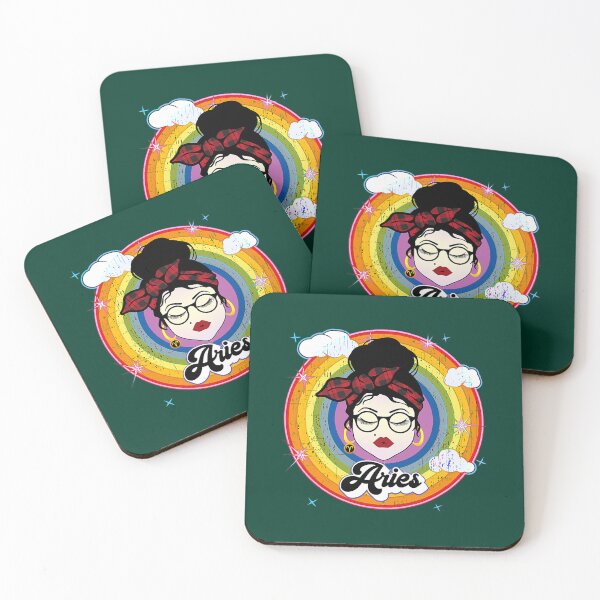 Item preview, Aries Star Sign Girl Hair Bun Astrology Retro Vintage designed and sold by monteith3.