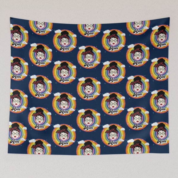 Item preview, Aries Star Sign Girl Hair Bun Astrology Retro Vintage designed and sold by monteith3.
