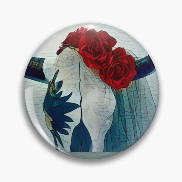 Item preview, Painted Cattle Skull Mosaic  designed and sold by oh-bi-me.