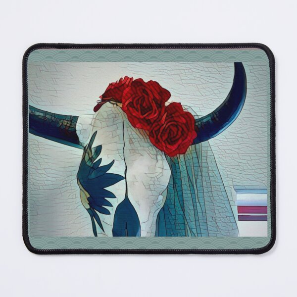 Item preview, Painted Cattle Skull Mosaic  designed and sold by oh-bi-me.