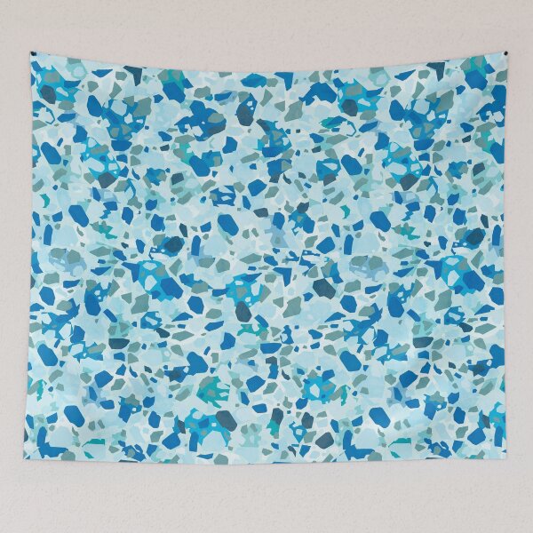 Item preview, Summer Blues - Mini Terrazzo Pool with blue tints, teal and texture designed and sold by Dominiquevari.