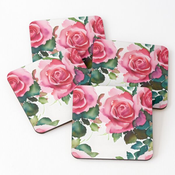 Item preview, Cute Floral Pink Rose Pattern Pastel Water Colors Tiled Abstract designed and sold by Infinitelypink.