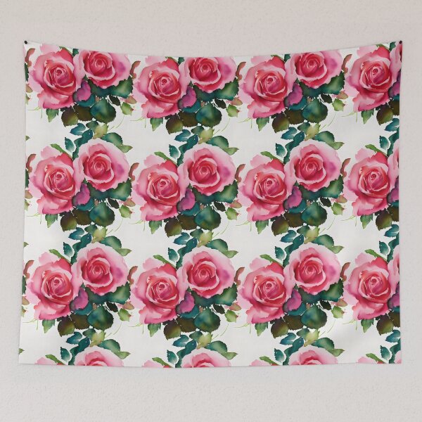 Item preview, Cute Floral Pink Rose Pattern Pastel Water Colors Tiled Abstract designed and sold by Infinitelypink.