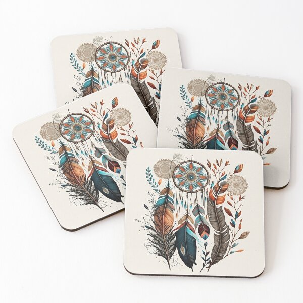 Item preview, Feathers and mandala decoration, Indian ethnic style, boho decoration designed and sold by VeronicArt85.