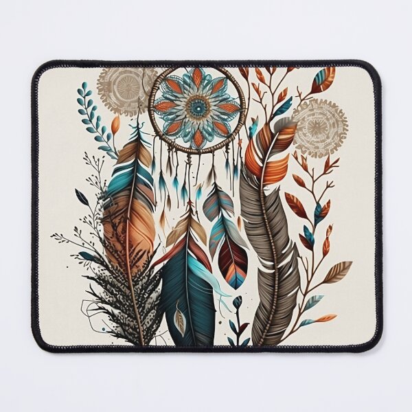 Item preview, Feathers and mandala decoration, Indian ethnic style, boho decoration designed and sold by VeronicArt85.