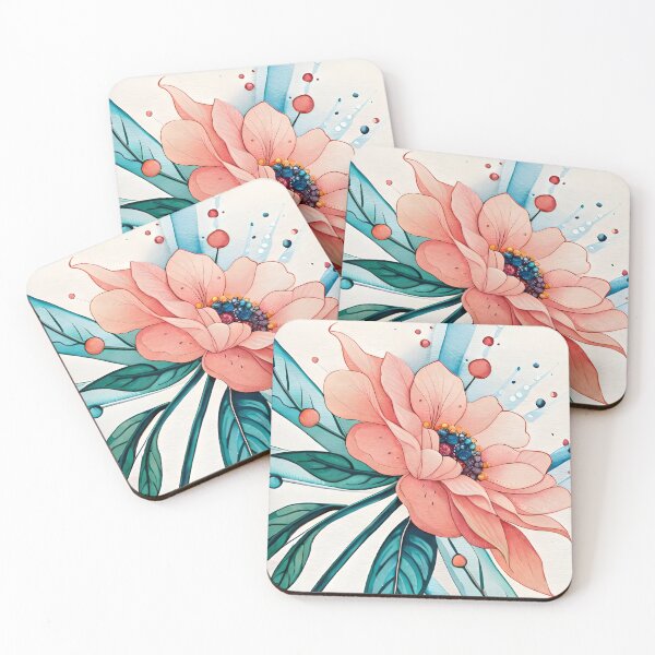 Item preview, Boho Watercolor Digital Flowers Leaf Design designed and sold by Uday24.