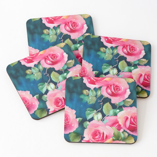 Item preview, Pretty Floral Pink Rose Pattern Pastel Water Colors Tiled Abstract designed and sold by Infinitelypink.