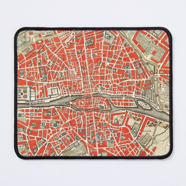 Item preview, Paris 1721 Vintage Map designed and sold by colourfind.