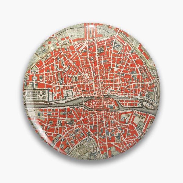 Item preview, Paris 1721 Vintage Map designed and sold by colourfind.