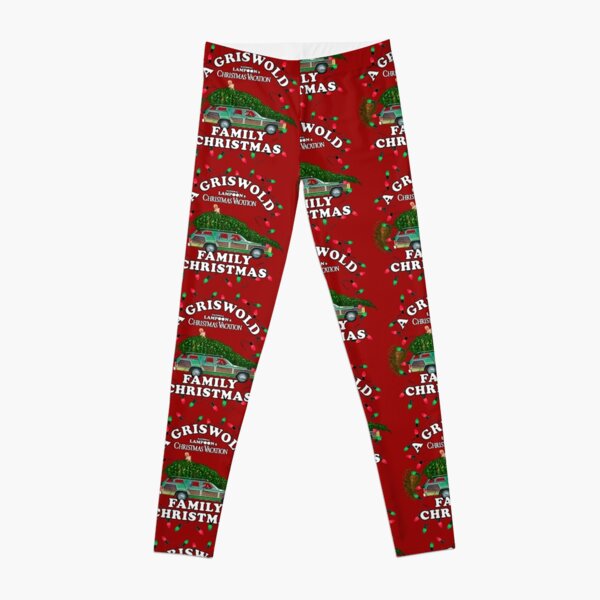 Red Santa Claus Christmas Leggings - Designed By Squeaky Chimp T-shirts &  Leggings