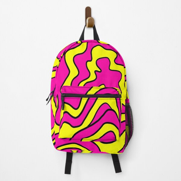 Item preview, Trippy Topographic Wavy Contour Fluid Line Art Pink and Yellow designed and sold by Ciara Shortall.