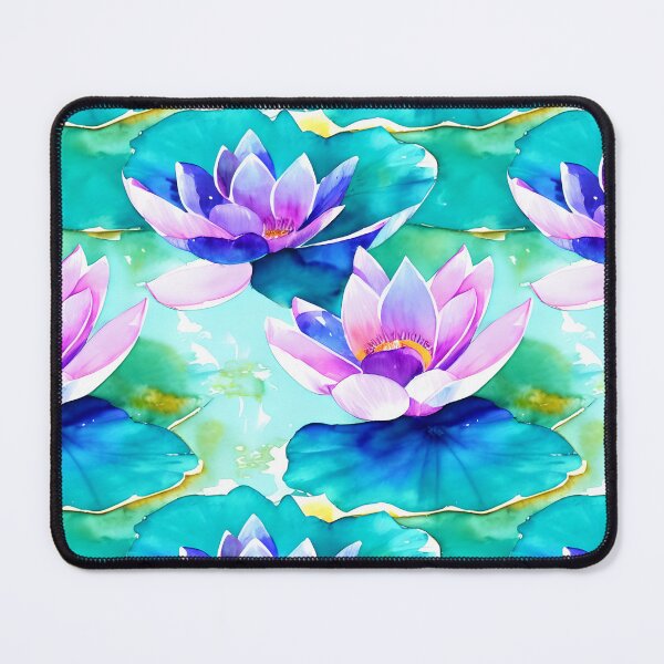 Item preview, Pretty Floral Lotus Pattern Pastel Water Colors Tiled Abstract designed and sold by Infinitelypink.