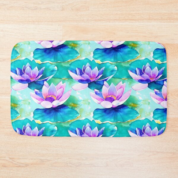 Item preview, Pretty Floral Lotus Pattern Pastel Water Colors Tiled Abstract designed and sold by Infinitelypink.