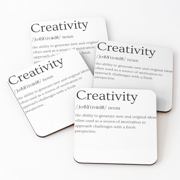 Item preview, Creativity - Embrace the Power of Original Ideas - Black on White designed and sold by GrowMotiveDaily.