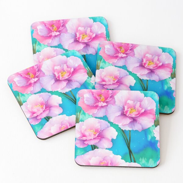 Item preview, Pretty Floral Carnation Pattern Pastel Water Colors Tiled Abstract designed and sold by Infinitelypink.