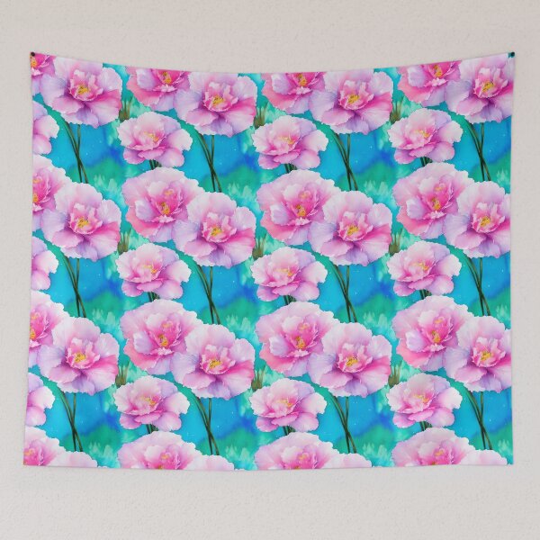 Item preview, Pretty Floral Carnation Pattern Pastel Water Colors Tiled Abstract designed and sold by Infinitelypink.