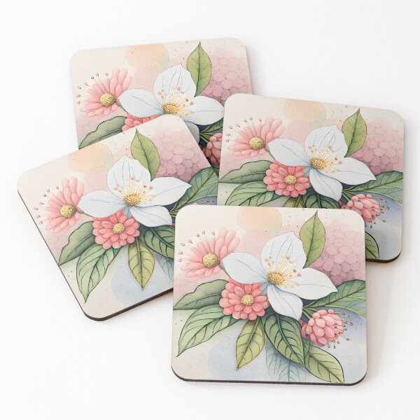 Item preview, White Jasmine Joy Watercolor Digital Painting designed and sold by Uday24.