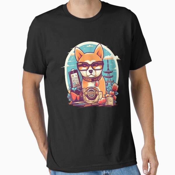 Item preview, Dog Shiba Inu wearing glasses traveling in Asia designed and sold by Naohiro.
