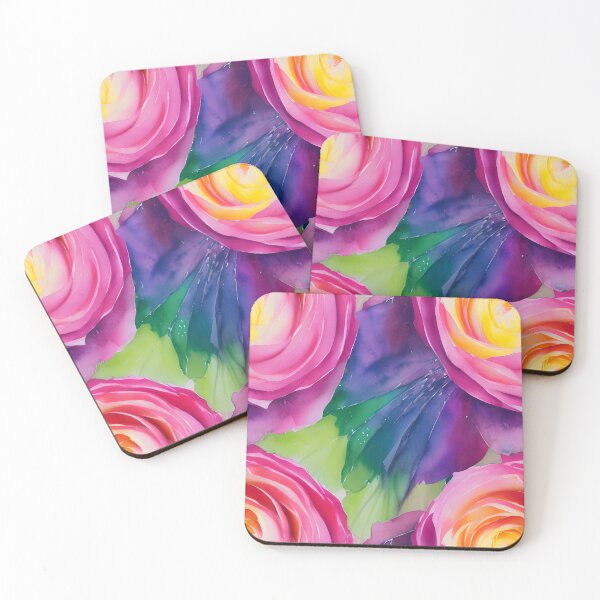 Item preview, Pretty Floral Rose Pattern in Pastel Water Colors Tiled Abstract designed and sold by Infinitelypink.