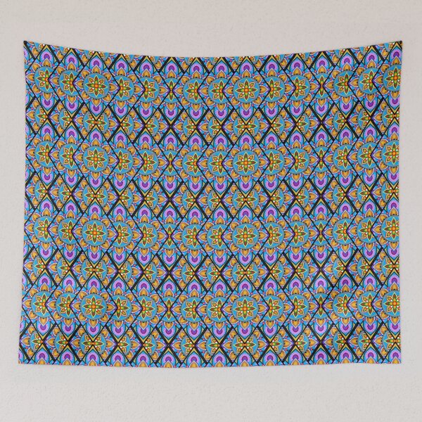 Item preview, Colorful vintage seamless pattern with floral and mandala elements. designed and sold by Apkdesigner.