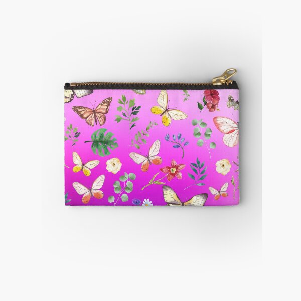 Item preview, Purple Gradient Background with  Butterfly, Leaf & Floral Patterns ｜Retro Pattern Vintage Design designed and sold by mooncreatio.