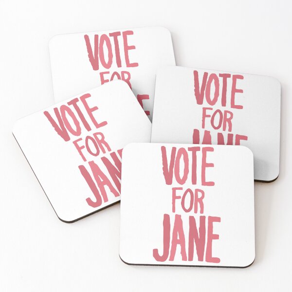 Aperçu de l'œuvre Pink Ladies - Votez pour Jane, panneau peint en rose créée et vendue par Alisha wood.