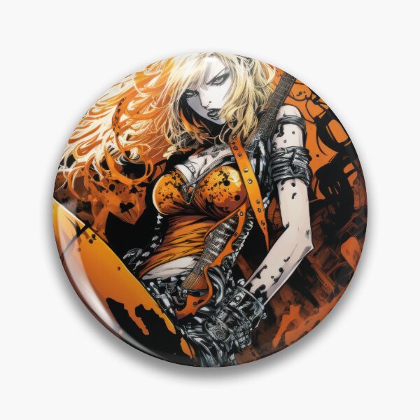 Item preview, ROCKER GIRL LEATHER SUIT SPLASH ELECTRIC GUITAR DESTROYER designed and sold by ogirdorgraphics.