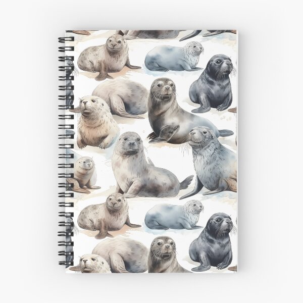 Item preview, Seals Fantastic Sea Animals Retro Watercolor Pattern designed and sold by SecretDicer.