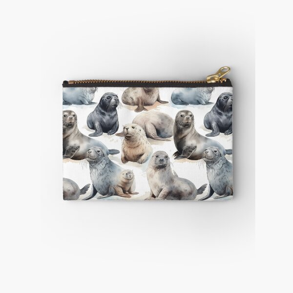Item preview, Seals Fantastic Sea Animals Retro Watercolor Pattern designed and sold by SecretDicer.