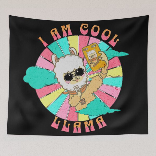 Item preview, Llama , i am cool , alpaca t shirt designed and sold by Blue  Dragon.