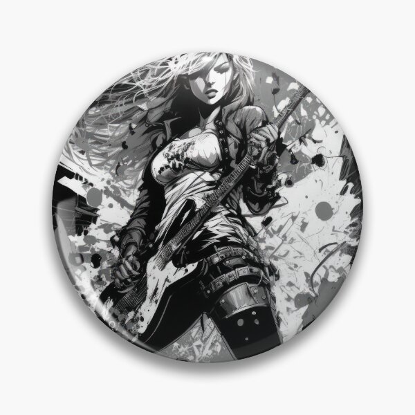 Item preview, ROCKER GIRL LEATHER SUIT SPLASH ELECTRIC GUITAR DESTROYER designed and sold by ogirdorgraphics.