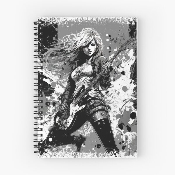 Item preview, ROCKER GIRL LEATHER SUIT SPLASH ELECTRIC GUITAR DESTROYER designed and sold by ogirdorgraphics.