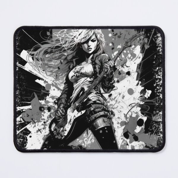 Item preview, ROCKER GIRL LEATHER SUIT SPLASH ELECTRIC GUITAR DESTROYER designed and sold by ogirdorgraphics.