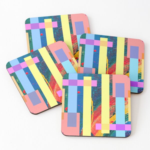 Item preview, Pastel colour geometric abstract pattern designed and sold by Delicarte.