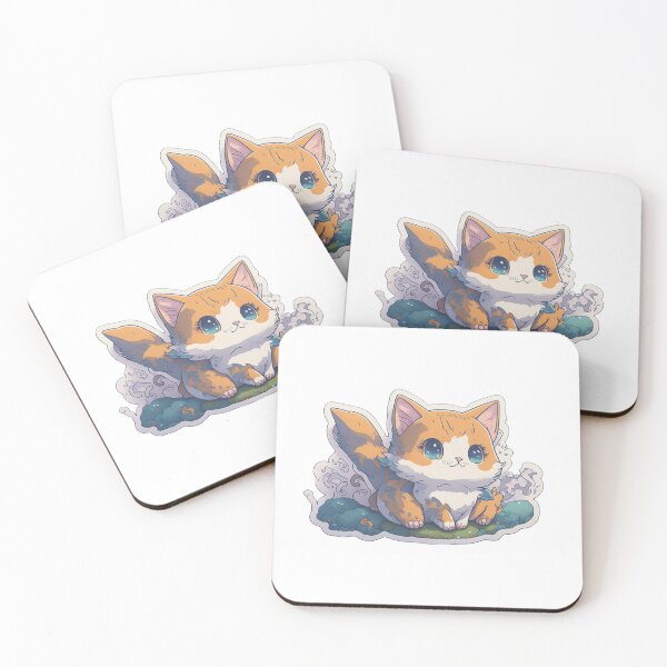 Item preview, Cute Adorable Digital Chibi Art Cat Miaw designed and sold by ChibiArtline.