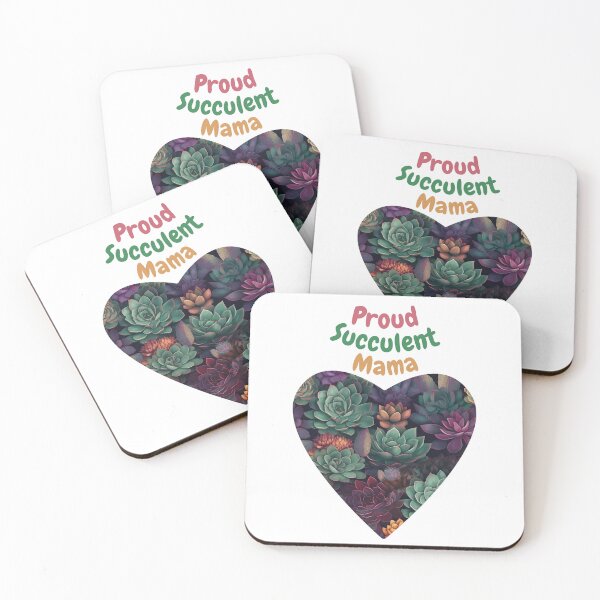 Item preview, Proud Succulent Mama Heart Shaped Sticker designed and sold by AdiRemba.