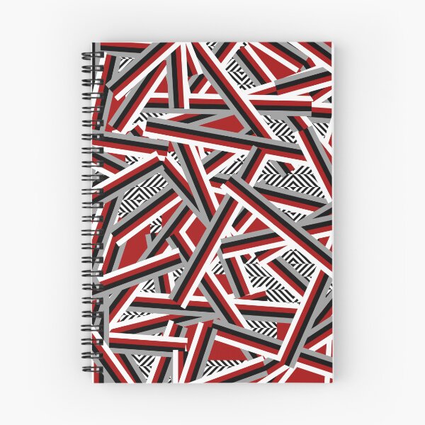 Item preview, Modern Abstract Geometric Design - Red, White, Black, Grey, Herringbone designed and sold by art-in-a-bottle.