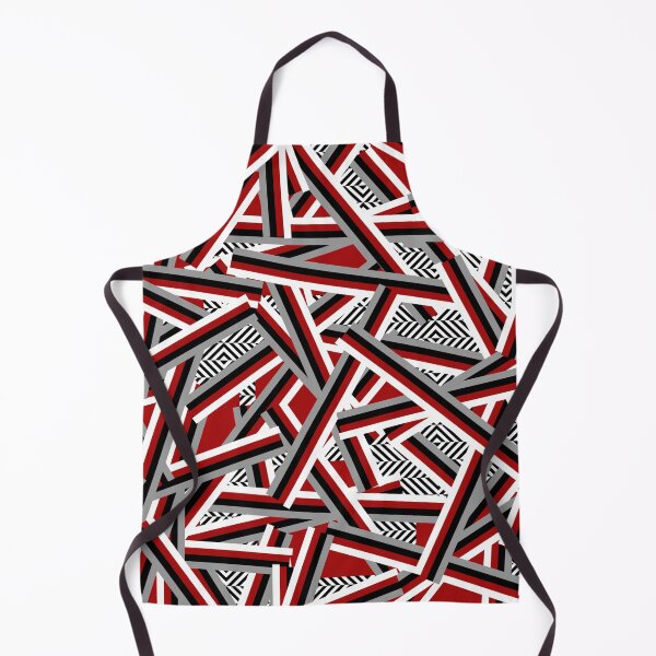 Item preview, Modern Abstract Geometric Design - Red, White, Black, Grey, Herringbone designed and sold by art-in-a-bottle.