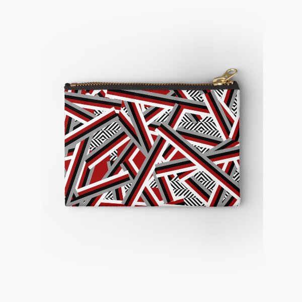 Item preview, Modern Abstract Geometric Design - Red, White, Black, Grey, Herringbone designed and sold by art-in-a-bottle.