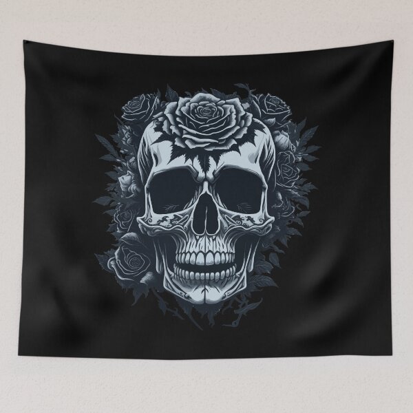 Item preview, Black And White Skull designed and sold by RockBeeDesigns.