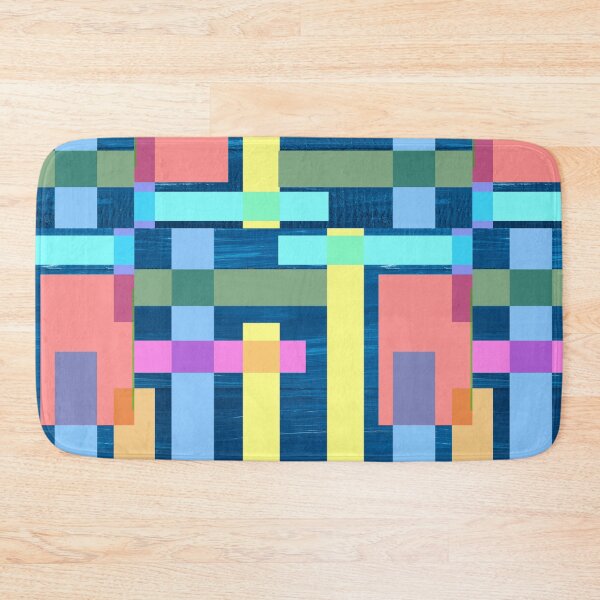 Item preview, Pastel coloured geometric abstract pattern designed and sold by Delicarte.
