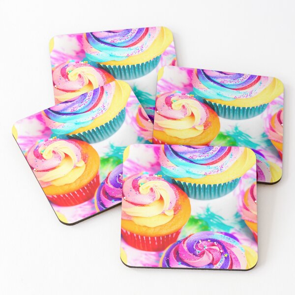 Item preview, Cup Cakes With Pretty Frosting Swirled Pastel Water Colors Tiled Abstract designed and sold by Infinitelypink.