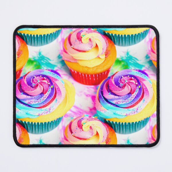 Item preview, Cup Cakes With Pretty Frosting Swirled Pastel Water Colors Tiled Abstract designed and sold by Infinitelypink.
