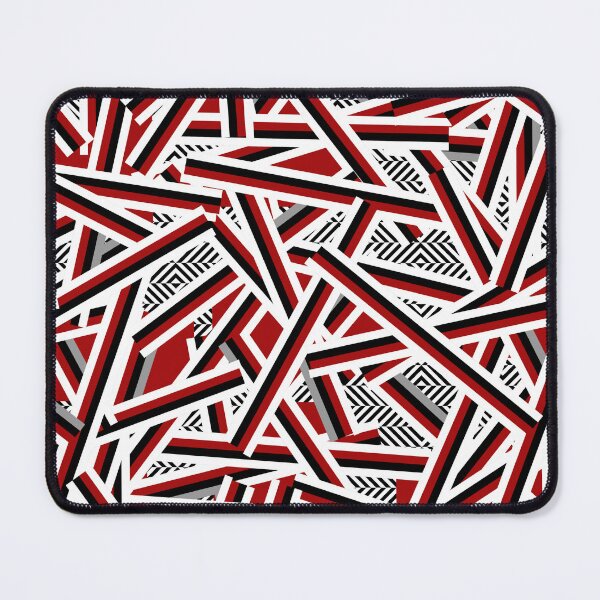 Item preview, Light Modern Abstract Geometric Design - Red, White, Black, Grey, Herringbone designed and sold by art-in-a-bottle.