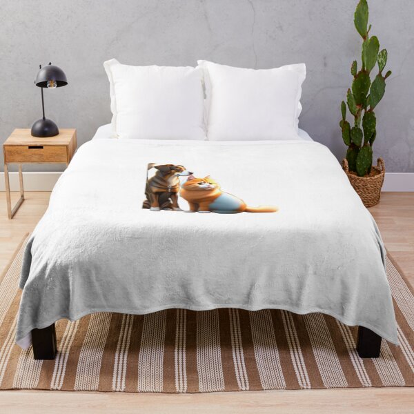 Item preview, Dog and cat both are sitting.  designed and sold by Vasant Ravte.