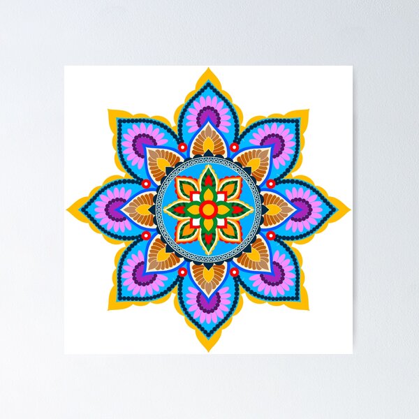 Item preview, Colorful vintage seamless pattern with floral and mandala elements. designed and sold by Apkdesigner.